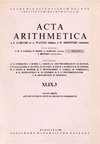 Acta Arithmetica