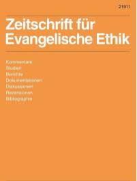 Zeitschrift Fur Evangelische Ethik